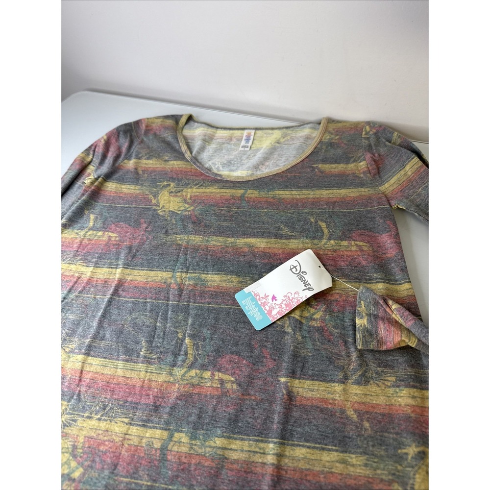 Disney LuLaRoe Lynnae Long Sleeve Shirt Dragons Colorful Size Large New With Tag